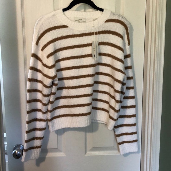 VINCE COTTON BLEND STRIPED SWEATER - Picture 5 of 8